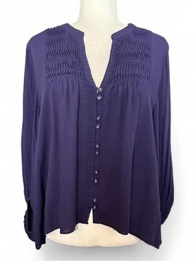 💜 Anthropologie | Maeve 3/4 Sleeve Button Down Blouse (10)